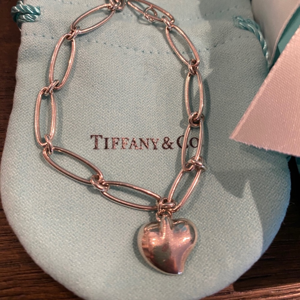 Retired Tiffany & Co concave heart bracelet